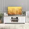 Modern TV Stand for Flat Screen TVs up to 65 Inch with Storage Cabinet and Open Shelves White and Black Engineered Wood Media Console Table